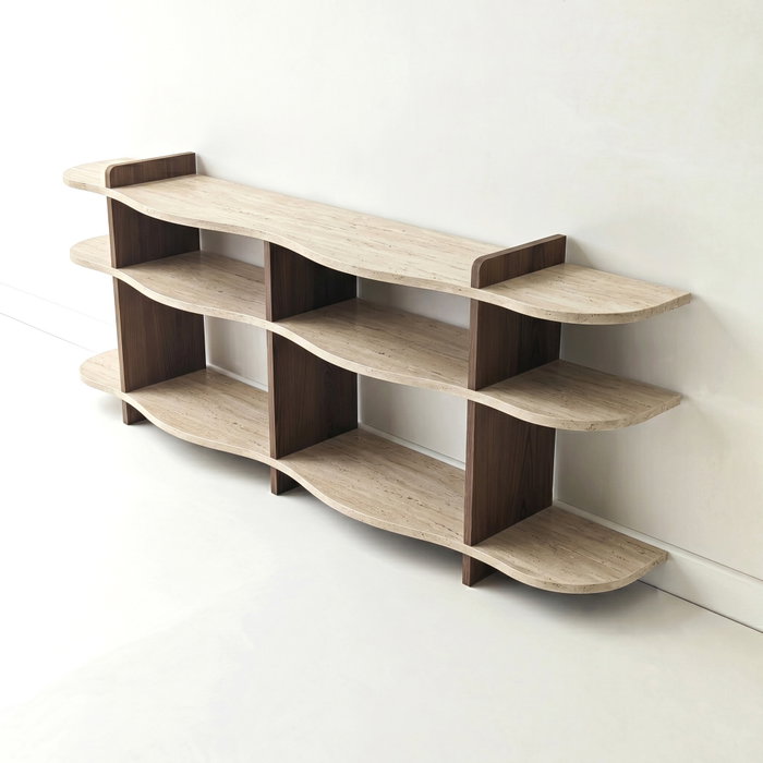 Hanah Home Flusso - Travertino, Walnut Hanah Home Flusso - Travertino, Walnut